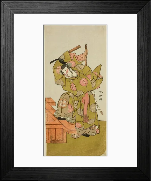 Framed Print : The Actor Ichimura Uzaemon IX as Otomo no Kuronushi in the Play Sugata no Hana Yuki... c. 1776. Creator: Shunsho Framed Print : The Actor Ichimura Uzaemon IX as Otomo no Kuronushi in the Play Sugata no Hana Yuki... c. 1776. Creator: Shunsho