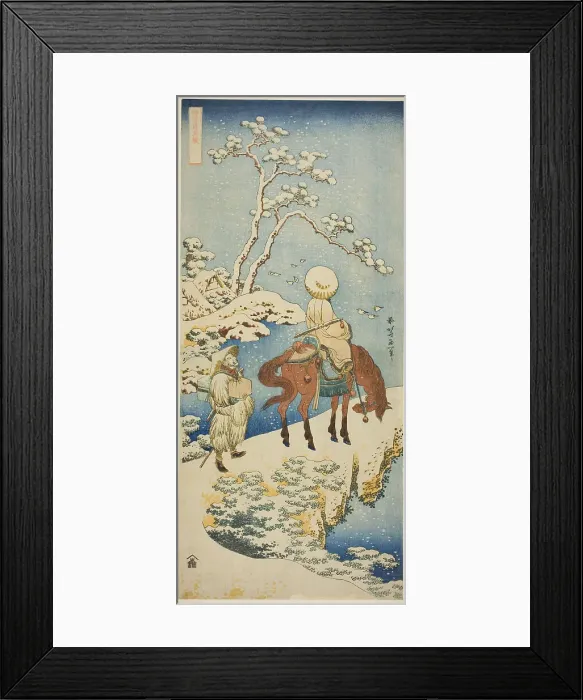 Framed Print : Horseman in Snow, from the series A True Mirror of Japanese and Chinese Poems... c1833 / 34. Creator: Hokusai. Horseman in Snow, from the series A True Mirror of Japanese and Chinese Poems... c1833 / 34. Creator: Hokusai Framed Print : Horseman in Snow, from the series A True Mirror of Japanese and Chinese Poems... c1833 / 34. Creator: Hokusai. Horseman in Snow, from the series A True Mirror of Japanese and Chinese Poems... c1833 / 34. Creator: Hokusai