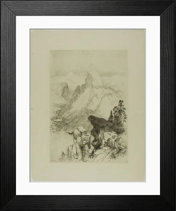 Framed Print : Half-Dome, View from Moran Point, 1887. Creator: Thomas Moran Framed Print : Half-Dome, View from Moran Point, 1887. Creator: Thomas Moran