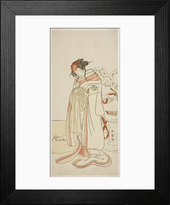 Framed Print : The Actor Segawa Kikunojo III as the Courtesan Kisewata (Tagasode) (?) in the Play Hana... c. 1775. Creator: Shunsho Framed Print : The Actor Segawa Kikunojo III as the Courtesan Kisewata (Tagasode) (?) in the Play Hana... c. 1775. Creator: Shunsho