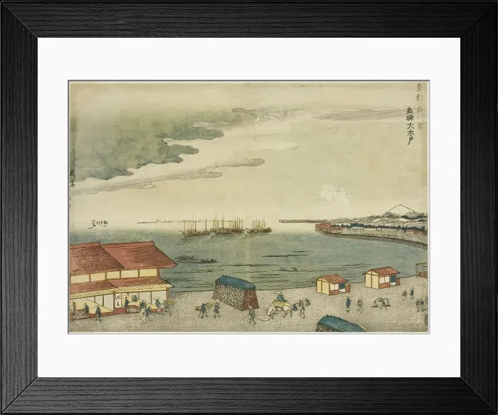 Framed Print : Takanawa Okido at the Shinagawa Station (Shinagawa-juku Takanawa Okido)... c. 1789 / 1818. Creator: Shotei Hokuju Framed Print : Takanawa Okido at the Shinagawa Station (Shinagawa-juku Takanawa Okido)... c. 1789 / 1818. Creator: Shotei Hokuju