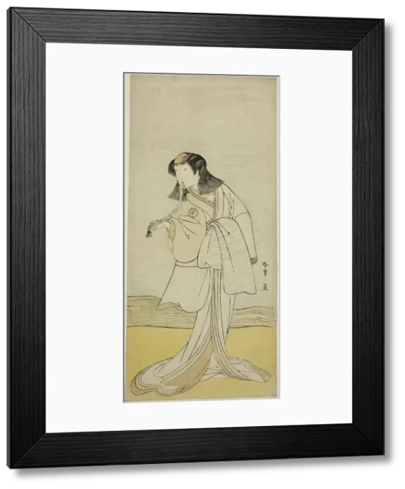 Framed Print : The Actor Segawa Kikunojo III as Miura no Katagai Disuigsed as the Nun Narukami, in the... c. 1780. Creator: Shunsho Framed Print : The Actor Segawa Kikunojo III as Miura no Katagai Disuigsed as the Nun Narukami, in the... c. 1780. Creator: Shunsho