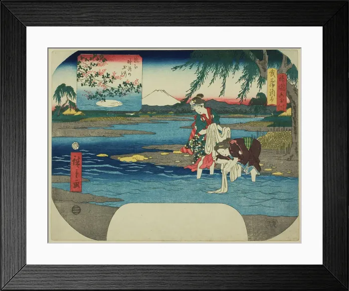 Framed Print : The Chofu Jewel River in Musashi Province (Musashi Chofu) and the Noji Jewel River in Omi... 1855. Creator: Ando Hiroshige Framed Print : The Chofu Jewel River in Musashi Province (Musashi Chofu) and the Noji Jewel River in Omi... 1855. Creator: Ando Hiroshige