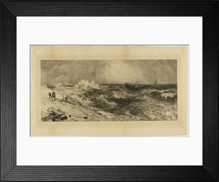 Framed Print : The Resounding Sea, 1886. Creator: Thomas Moran Framed Print : The Resounding Sea, 1886. Creator: Thomas Moran
