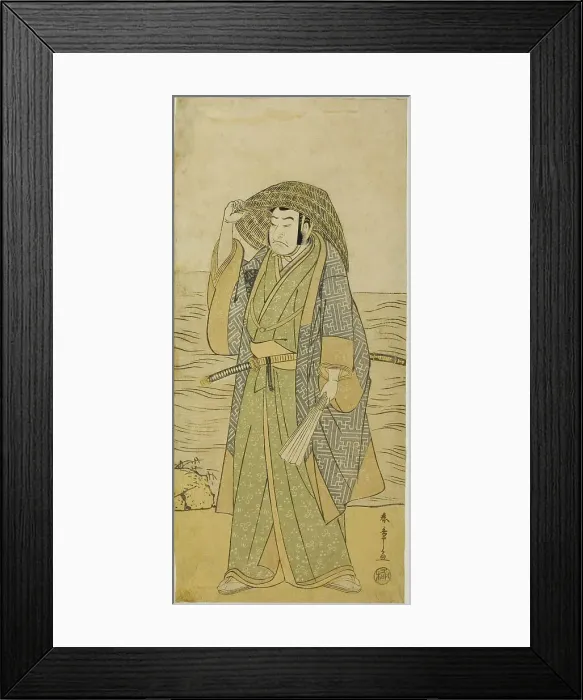 Framed Print : The Actor Nakamura Nakazo I as Kume no Heinaizaemon Disguised as the Street Fortune-tel... c. 1783. Creator: Shunsho Framed Print : The Actor Nakamura Nakazo I as Kume no Heinaizaemon Disguised as the Street Fortune-tel... c. 1783. Creator: Shunsho