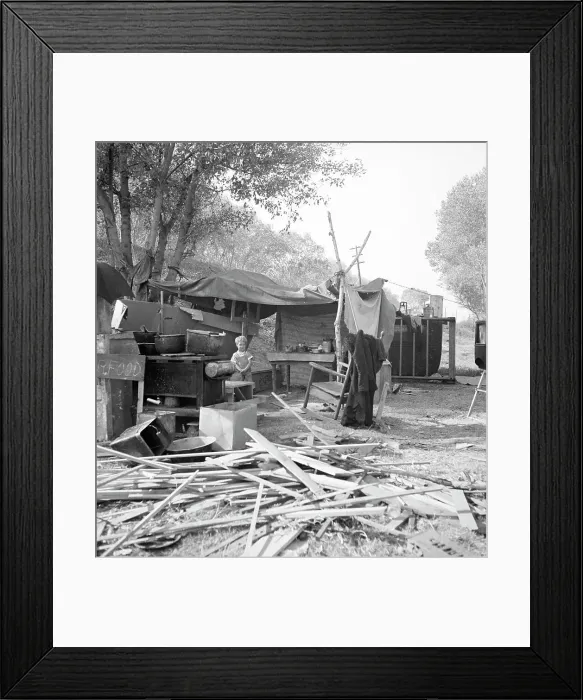 Framed Print : Destitute family, American River camp, Sacramento, California. 1936. Creator: Dorothea Lange Framed Print : Destitute family, American River camp, Sacramento, California. 1936. Creator: Dorothea Lange