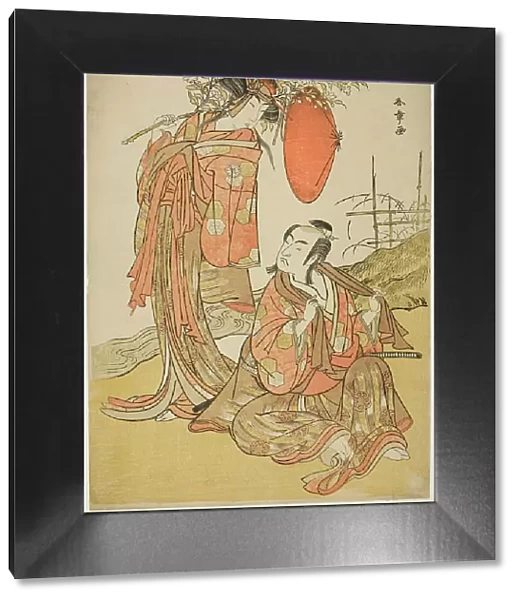 The Actors Ichikawa Monnosuke II and Segawa Kikunojo III as the Lovers Seijuro (right)... c. 1781. Creator: Shunsho