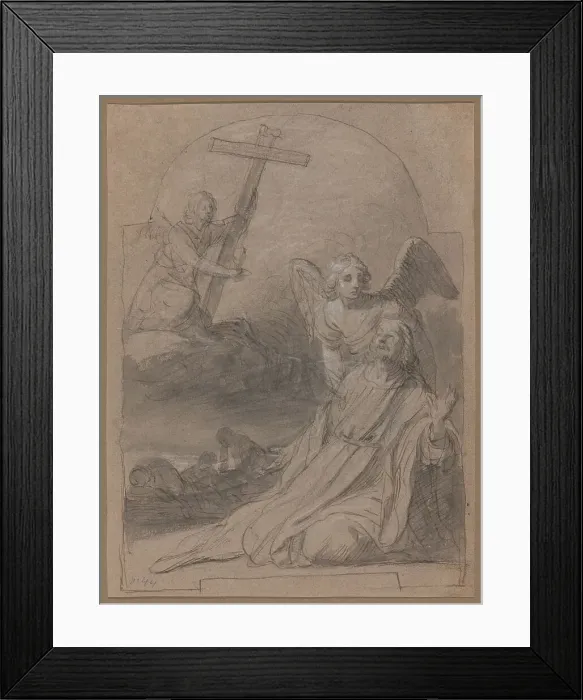 Framed Print : Christ in the Garden of Olives, 1615 / 35. Creator: Gerrit van Honthorst Framed Print : Christ in the Garden of Olives, 1615 / 35. Creator: Gerrit van Honthorst