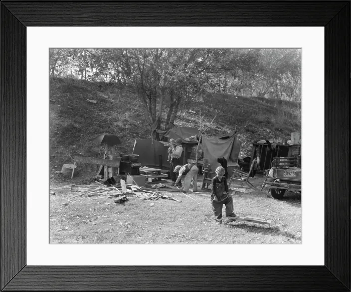 Framed Print : Destitute family, American River camp, near Sacramento, California. 1936. Creator: Dorothea Lange Framed Print : Destitute family, American River camp, near Sacramento, California. 1936. Creator: Dorothea Lange