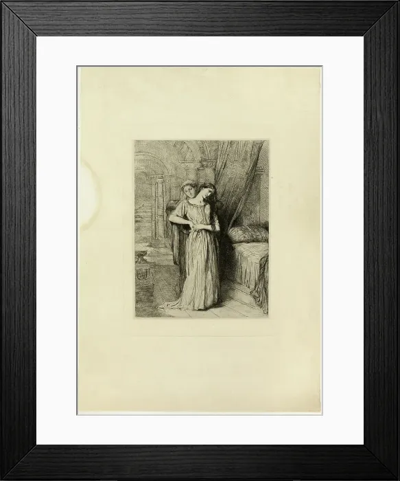 Framed Print : If I Do Die Before Thee, plate eight from Othello, 1844. Creator: Theodore Chasseriau Framed Print : If I Do Die Before Thee, plate eight from Othello, 1844. Creator: Theodore Chasseriau