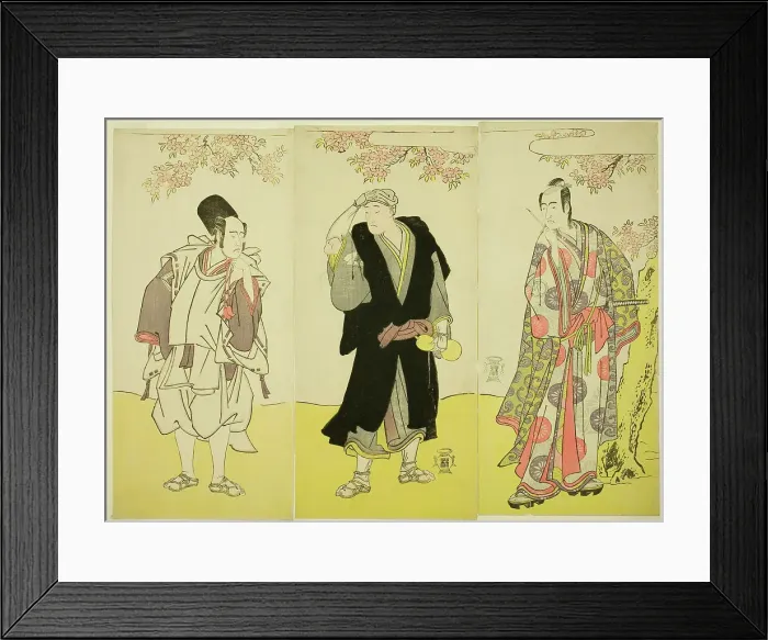 Framed Print : The Actors Sawamura Sojuro III as Kusunoki Tatewaki Masatsura (right), Onoe Matsusuke I... c. 1786. Creator: Shunsho Framed Print : The Actors Sawamura Sojuro III as Kusunoki Tatewaki Masatsura (right), Onoe Matsusuke I... c. 1786. Creator: Shunsho