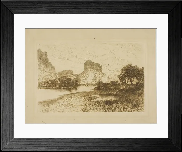 Framed Print : Green River, Wyoming Territory, 1886. Creator: Thomas Moran Framed Print : Green River, Wyoming Territory, 1886. Creator: Thomas Moran
