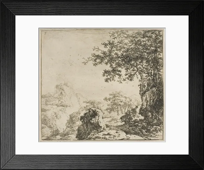 Framed Print : Mountainous Landscape with a Road, from the series Set of Landscapes, n.d. Creator: Herman Naijwincx Framed Print : Mountainous Landscape with a Road, from the series Set of Landscapes, n.d. Creator: Herman Naijwincx
