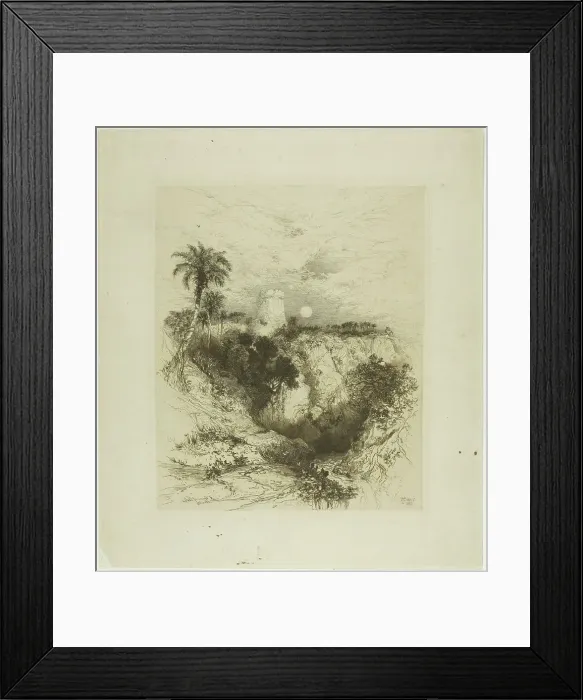 Framed Print : A Tower of Cortez, 1883. Creator: Thomas Moran Framed Print : A Tower of Cortez, 1883. Creator: Thomas Moran