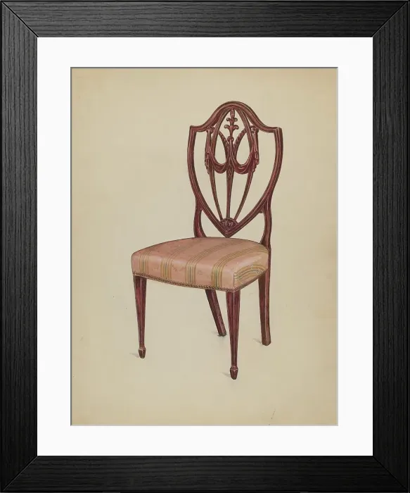 Framed Print : Side Chair, 1936. Creator: Florence Choate Framed Print : Side Chair, 1936. Creator: Florence Choate