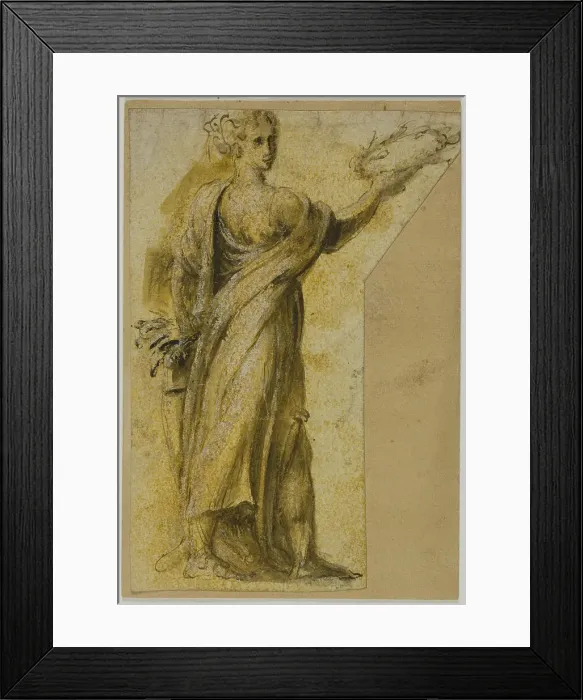 Framed Print : Standing Woman with Laurel Wreath, n.d. Creator: Biagio Pupini Framed Print : Standing Woman with Laurel Wreath, n.d. Creator: Biagio Pupini