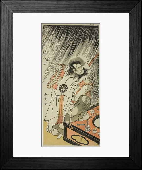 Framed Print : The Actor Nakamura Nakazo I in the Role of an Evil Courtier, Probably Prince Takahito... c. 1775. Creator: Shunsho Framed Print : The Actor Nakamura Nakazo I in the Role of an Evil Courtier, Probably Prince Takahito... c. 1775. Creator: Shunsho
