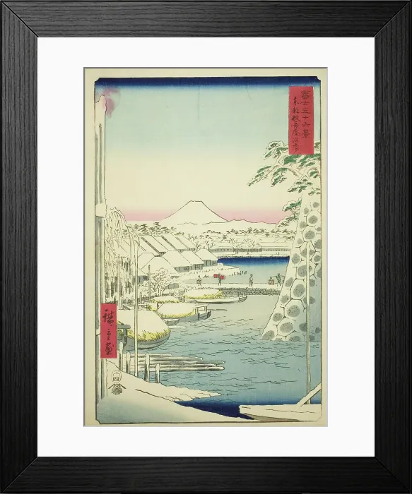 Framed Print : The Riverbank at Sukiya in the Eastern Capital (Toto Sukiyagashi), from the series Thirty...1858. Creator: Ando Hiroshige. The Riverbank at Sukiya in the Eastern Capital (Toto Sukiyagashi), from the series Thirty...1858 Framed Print : The Riverbank at Sukiya in the Eastern Capital (Toto Sukiyagashi), from the series Thirty...1858. Creator: Ando Hiroshige. The Riverbank at Sukiya in the Eastern Capital (Toto Sukiyagashi), from the series Thirty...1858