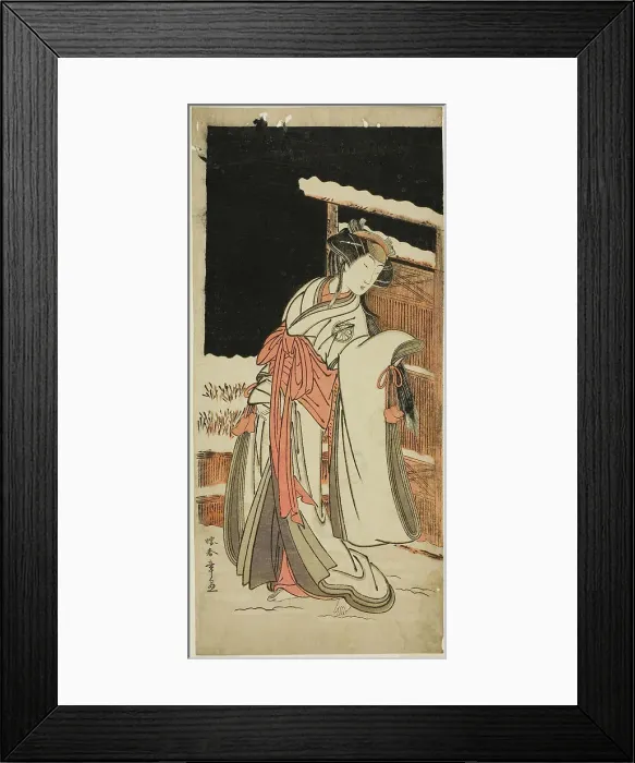 Framed Print : The Actor Segawa Kikunojo III as Lady Shizuka (Shizkua Gozen) Disguised as Tamazusa in... c. 1777. Creator: Shunsho Framed Print : The Actor Segawa Kikunojo III as Lady Shizuka (Shizkua Gozen) Disguised as Tamazusa in... c. 1777. Creator: Shunsho