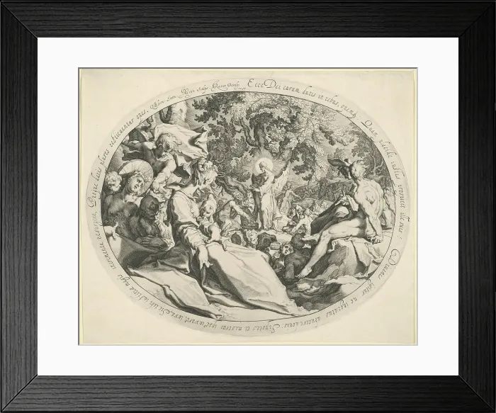 Framed Print : The Miracle of the Five Loaves, 1595. Creator: Jacques de Gheyn II Framed Print : The Miracle of the Five Loaves, 1595. Creator: Jacques de Gheyn II