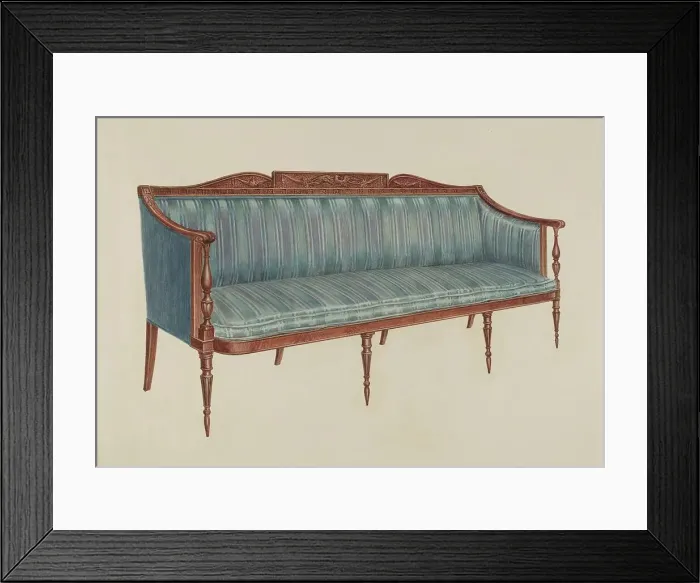 Framed Print : Sofa, c. 1936. Creator: Florence Choate Framed Print : Sofa, c. 1936. Creator: Florence Choate