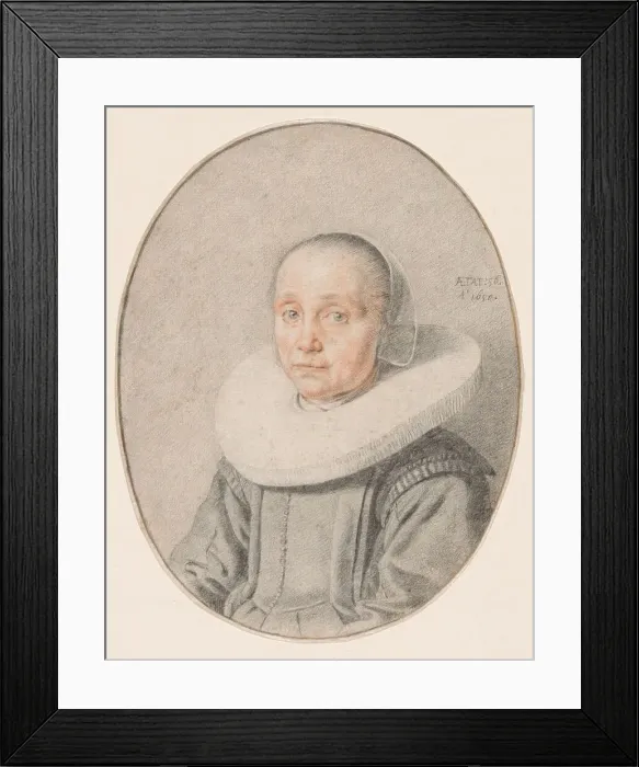 Framed Print : A Portrait of a Woman, 1650. Creator: Jan de Bray Framed Print : A Portrait of a Woman, 1650. Creator: Jan de Bray