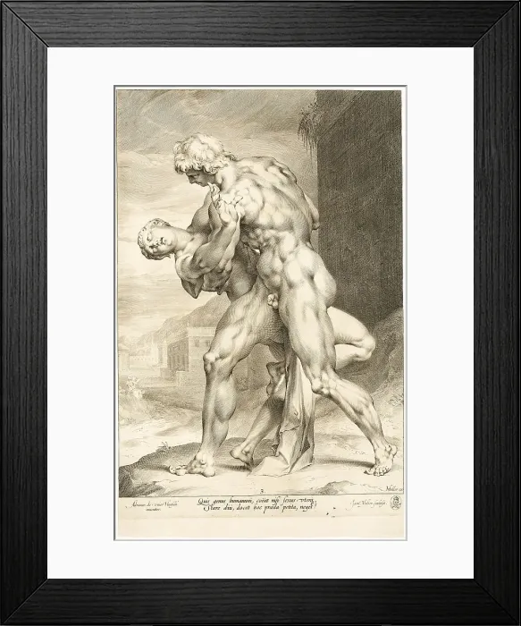 Framed Print : The Rape of a Sabine Woman, Lateral View, c.1598. Creator: Jan Muller Framed Print : The Rape of a Sabine Woman, Lateral View, c.1598. Creator: Jan Muller