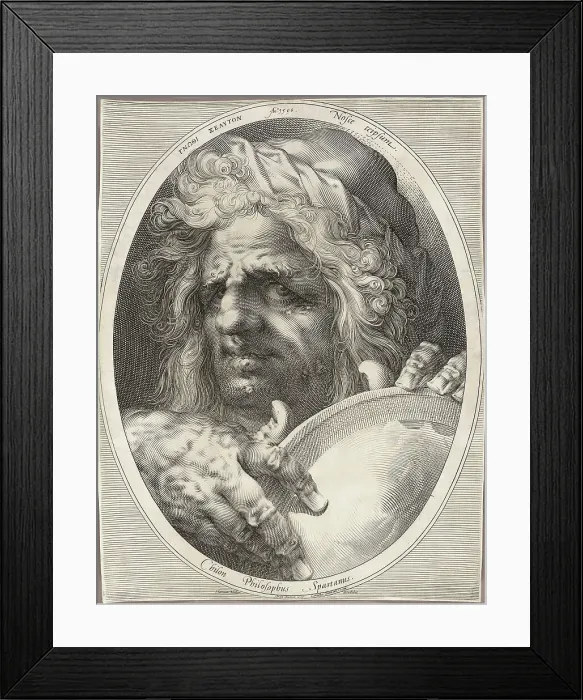 Framed Print : Chilon of Sparta, 1596. Creator: Jan Muller Framed Print : Chilon of Sparta, 1596. Creator: Jan Muller