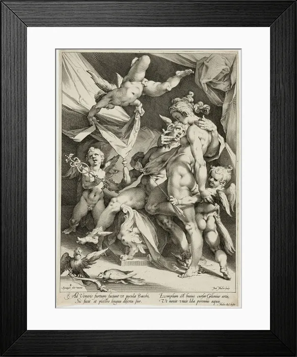 Framed Print : Venus and Mercury, c.1600. Creator: Jan Muller Framed Print : Venus and Mercury, c.1600. Creator: Jan Muller