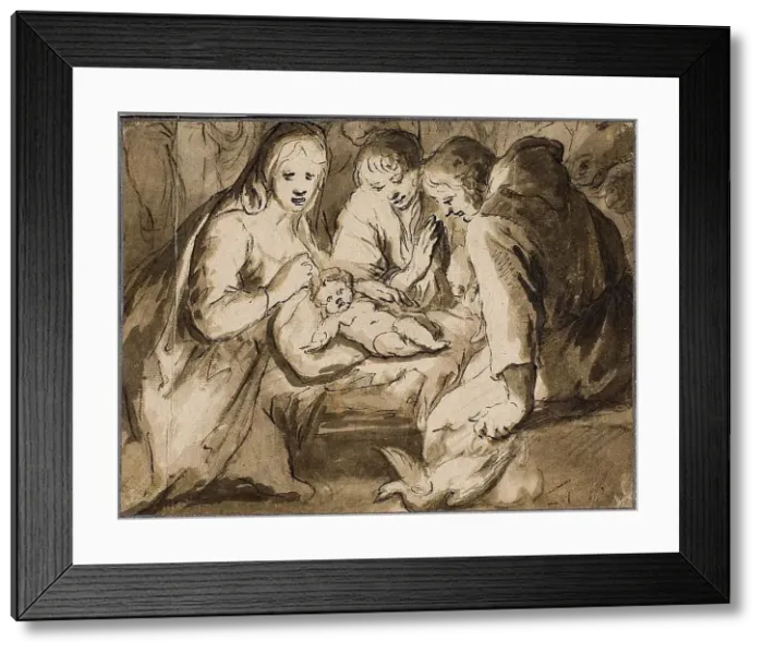 Framed Print : Adoration of the Shepherds, n.d. Creator: Jan Muller
