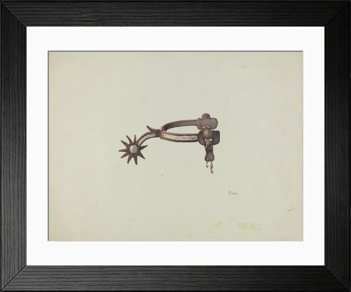 Framed Print : Spur, c. 1940. Creator: Hal Blakeley Framed Print : Spur, c. 1940. Creator: Hal Blakeley