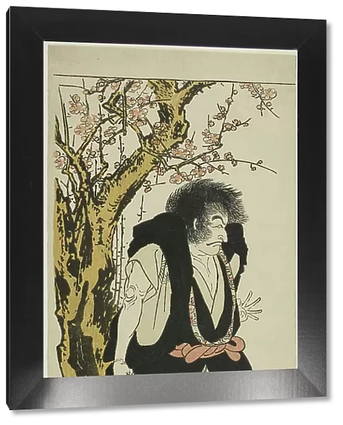 The Actor Ichikawa Danjuro V as the Renegade Buddhist Monk Wantetsu from Okamidani, in... c. 1778. Creator: Shunsho