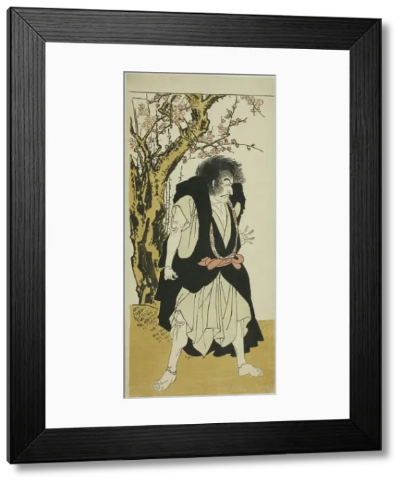 Framed Print : The Actor Ichikawa Danjuro V as the Renegade Buddhist Monk Wantetsu from Okamidani, in... c. 1778. Creator: Shunsho Framed Print : The Actor Ichikawa Danjuro V as the Renegade Buddhist Monk Wantetsu from Okamidani, in... c. 1778. Creator: Shunsho