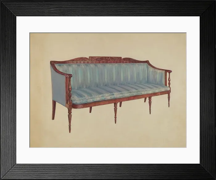 Framed Print : Sofa, c. 1936. Creator: Florence Choate Framed Print : Sofa, c. 1936. Creator: Florence Choate