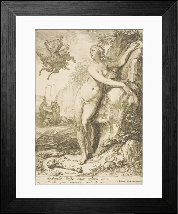 Framed Print : Andromeda, 1601. Creator: Jan Saenredam Framed Print : Andromeda, 1601. Creator: Jan Saenredam