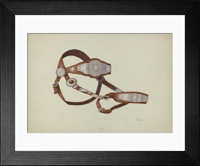 Framed Print : Headstall, c. 1940. Creator: Hal Blakeley Framed Print : Headstall, c. 1940. Creator: Hal Blakeley