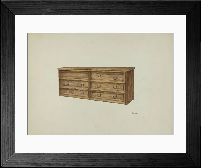 Framed Print : Vestment Chest, 1940. Creator: Hal Blakeley Framed Print : Vestment Chest, 1940. Creator: Hal Blakeley