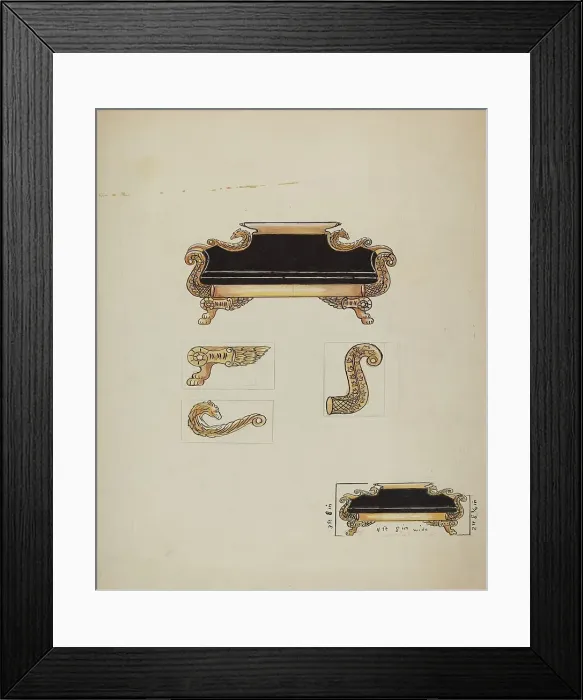 Framed Print : Sofa, c. 1936. Creator: Wellington Blewett Framed Print : Sofa, c. 1936. Creator: Wellington Blewett