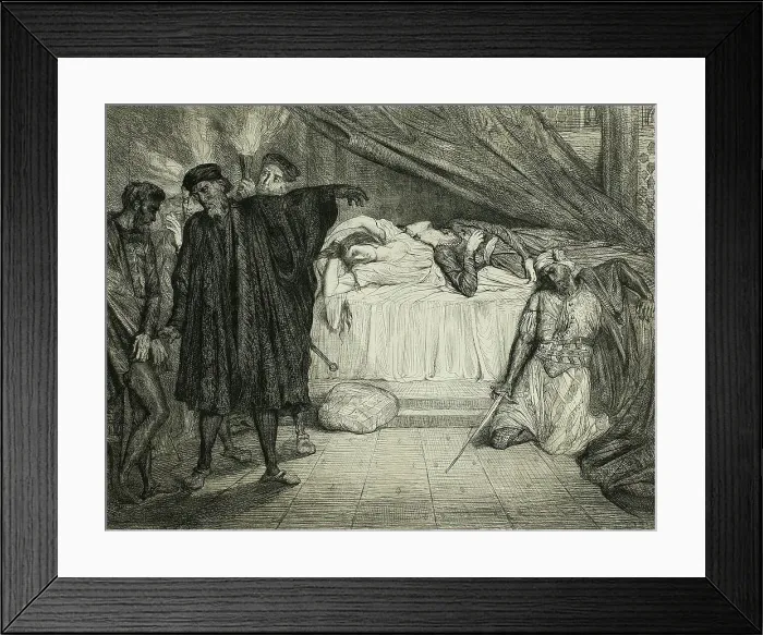 Framed Print : O Spartan dog, plate fifteen from Othello, 1844. Creator: Theodore Chasseriau Framed Print : O Spartan dog, plate fifteen from Othello, 1844. Creator: Theodore Chasseriau