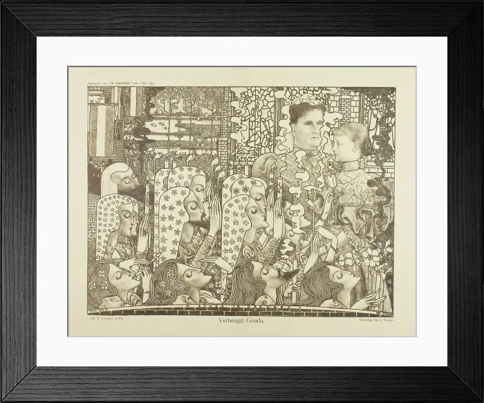 Framed Print : Happy Gouda, drawn April 1897 and published May 2, 1897. Creator: Jan Toorop Framed Print : Happy Gouda, drawn April 1897 and published May 2, 1897. Creator: Jan Toorop