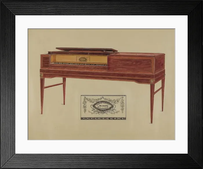 Framed Print : Piano, c. 1936. Creator: Florence Choate Framed Print : Piano, c. 1936. Creator: Florence Choate