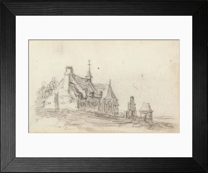 Framed Print : Leper House at Cleves, 1650-51. Creator: Jan van Goyen Framed Print : Leper House at Cleves, 1650-51. Creator: Jan van Goyen