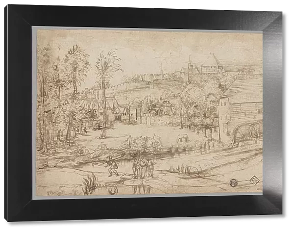 Landscape with River and Mill, c. 1540. Creator: Unknown