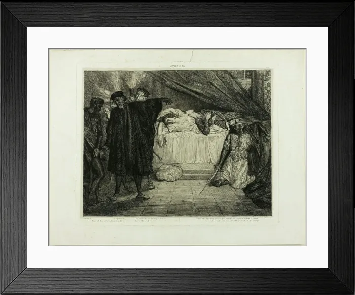 Framed Print : O Spartan dog, plate fifteen from Othello, 1844. Creator: Theodore Chasseriau Framed Print : O Spartan dog, plate fifteen from Othello, 1844. Creator: Theodore Chasseriau