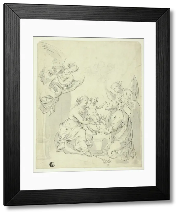 Framed Print : Holy Family with Angels, n.d. Creator: Unknown Framed Print : Holy Family with Angels, n.d. Creator: Unknown