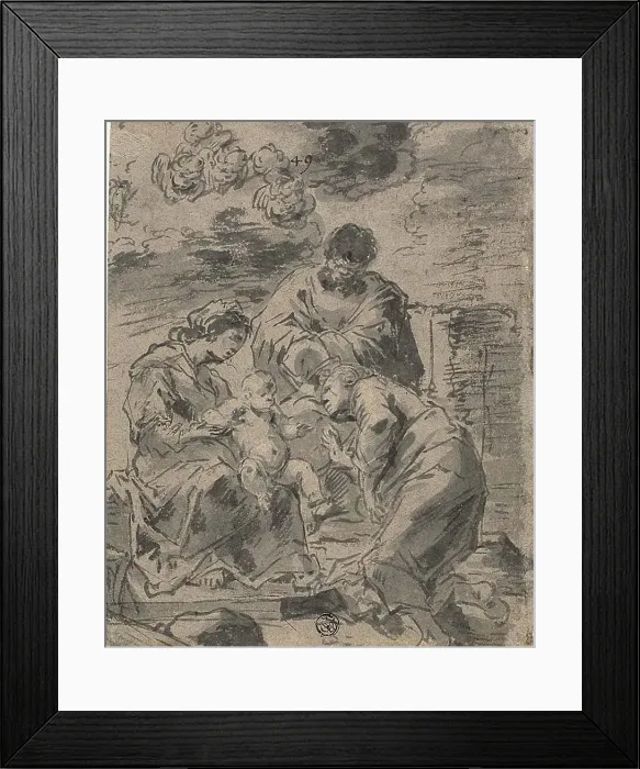 Framed Print : The Mystic Marriage of Saint Catherine, 1660 / 69. Creator: Leonard Bramer Framed Print : The Mystic Marriage of Saint Catherine, 1660 / 69. Creator: Leonard Bramer