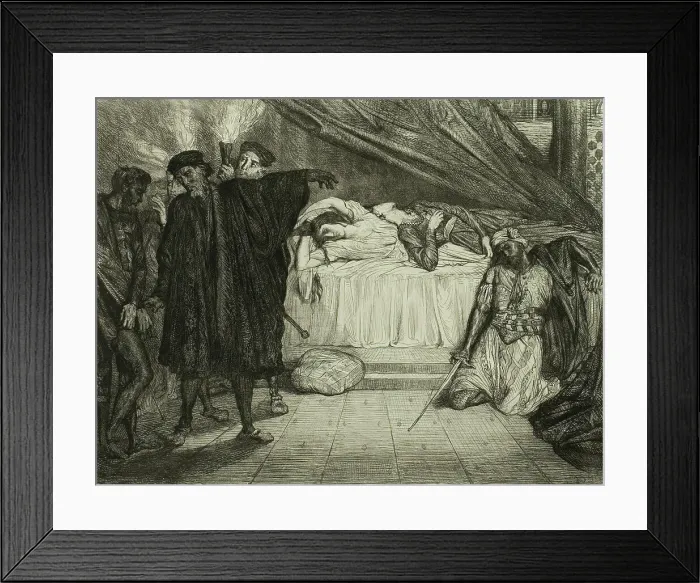 Framed Print : O Spartan dog, plate fifteen from Othello, 1844. Creator: Theodore Chasseriau Framed Print : O Spartan dog, plate fifteen from Othello, 1844. Creator: Theodore Chasseriau