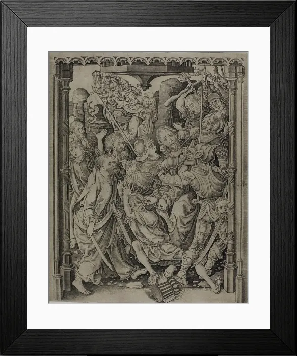 Framed Print : Christ Taken Captive, c.1480. Creator: Master IAM of Zwolle Framed Print : Christ Taken Captive, c.1480. Creator: Master IAM of Zwolle