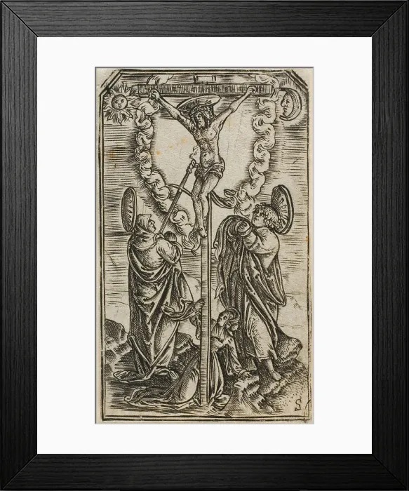 Framed Print : Christ on the Cross, 1500 / 25. Creator: Master S Framed Print : Christ on the Cross, 1500 / 25. Creator: Master S