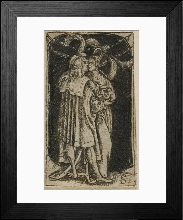 Framed Print : A Couple Standing, n.d. Creator: Master S Framed Print : A Couple Standing, n.d. Creator: Master S
